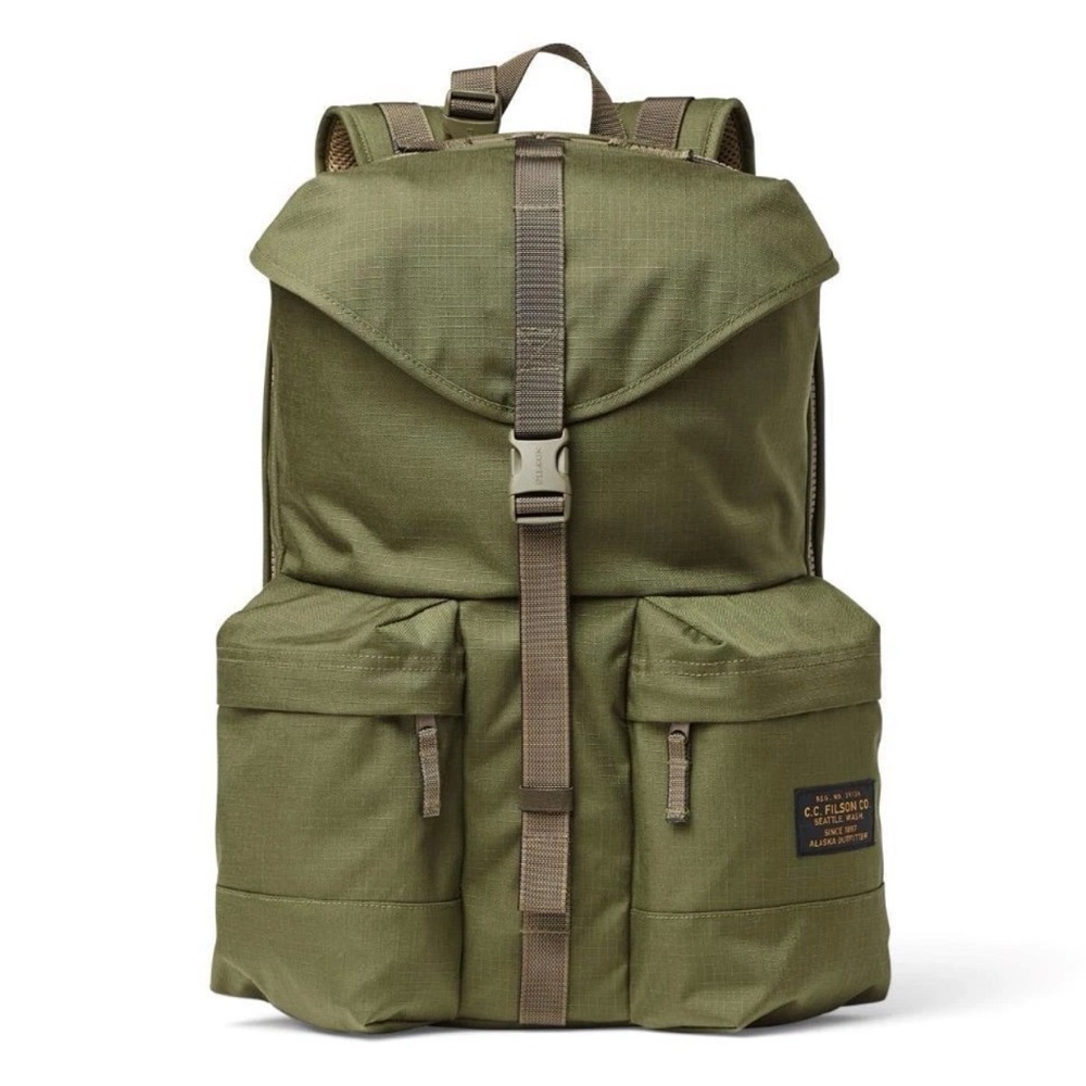 Filson Ripstop nylon backpack surplus green EUC